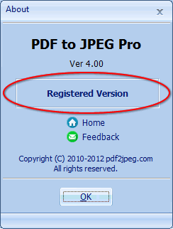 PDF To JPEG Pro - Register